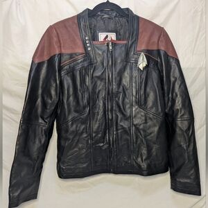 Captain Riker Star Trek Picard Cosplay Faux Leather Jacket Men's Size L